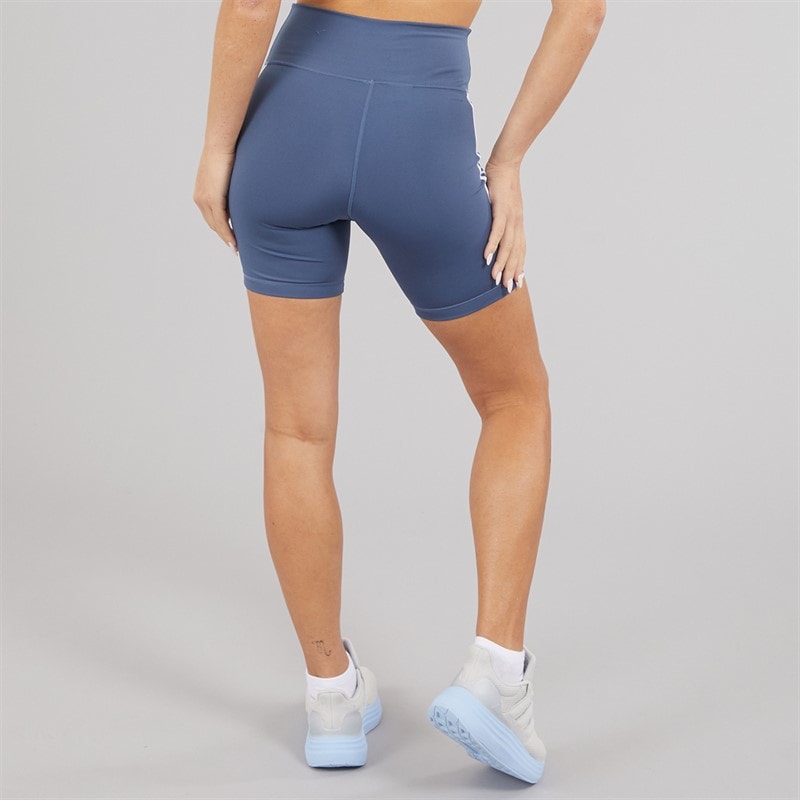 adidas Womens Training Essentials 3-Stripes High Waist Shorts Preloved Ink - Image 2