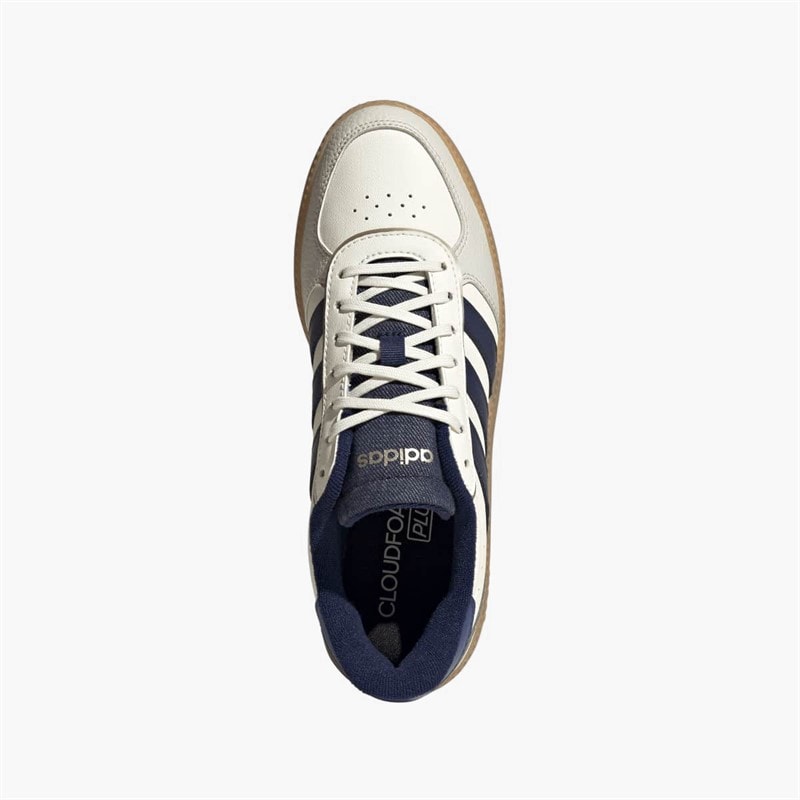 adidas Womens Breaknet Sleek Trainers Core White/Dark Blue/Royal Blue - Image 4
