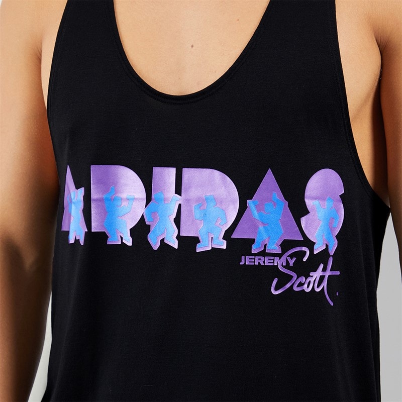 adidas Mens X Jeremy Scott Tank Top Black - Image 5