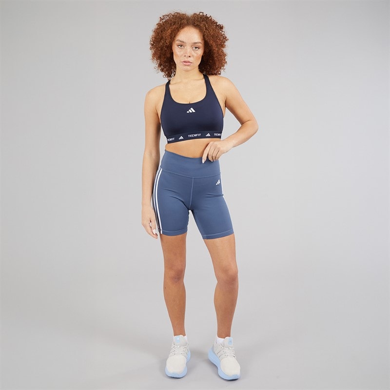 adidas Womens Techfit Medium Support Sports Bra Legend Ink - Image 4