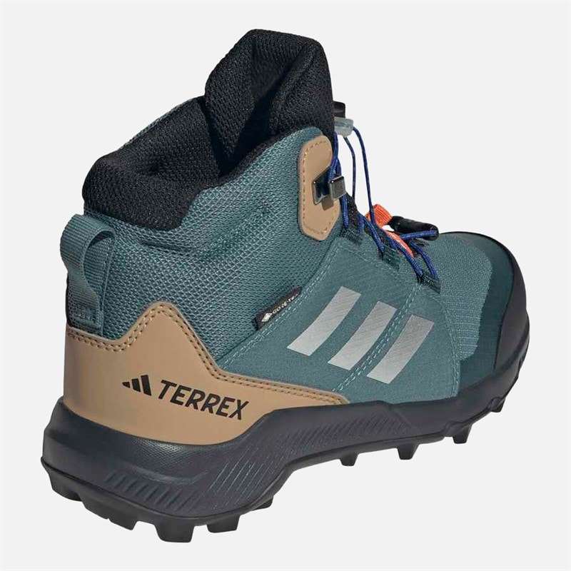 adidas Junior Terrex Mid Gore-Tex Waterproof Walking Boots Preloved Teal/Silver Metallic/Semi Lucid Blue - Image 3
