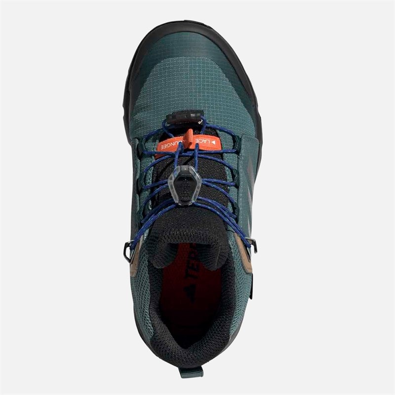 adidas Junior Terrex Mid Gore-Tex Waterproof Walking Boots Preloved Teal/Silver Metallic/Semi Lucid Blue - Image 4
