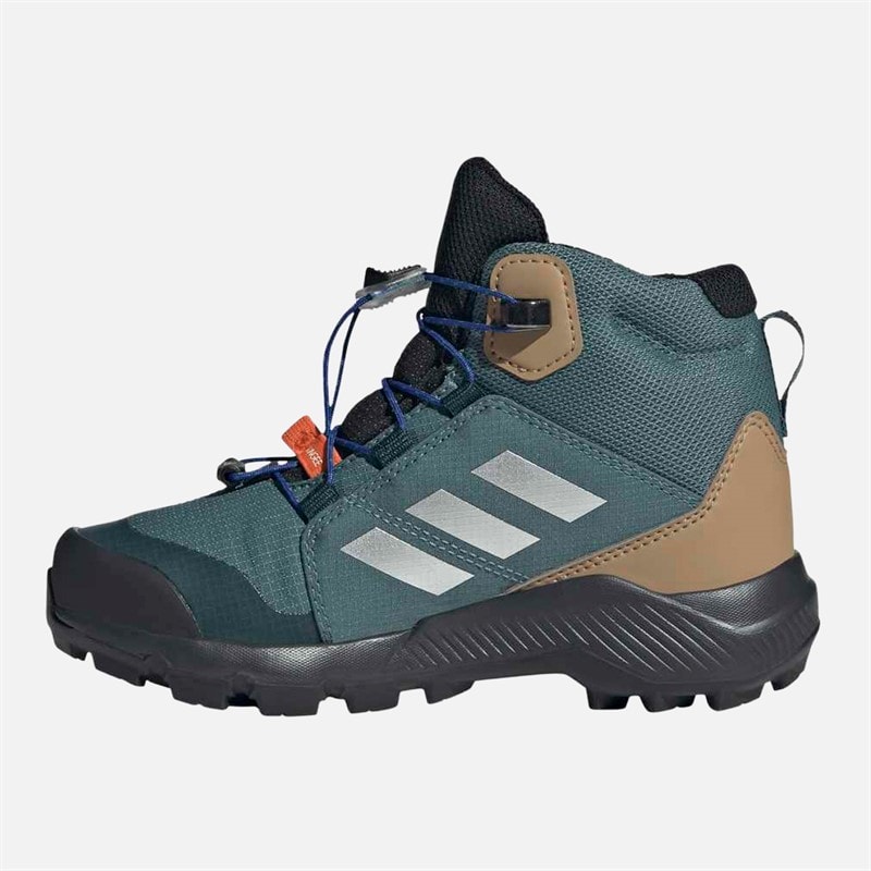adidas Junior Terrex Mid Gore-Tex Waterproof Walking Boots Preloved Teal/Silver Metallic/Semi Lucid Blue - Image 5