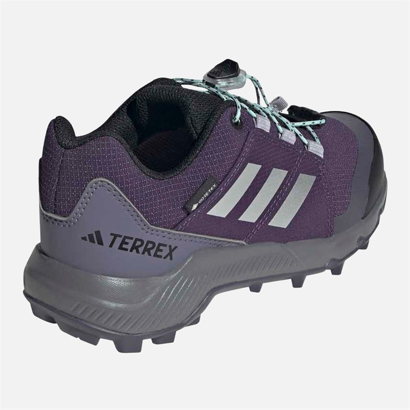 adidas Junior Terrex Gore-Tex Waterproof Walking Shoes Aurora Plum/Silver Metallic/Semi Flash Aqua - Image 3