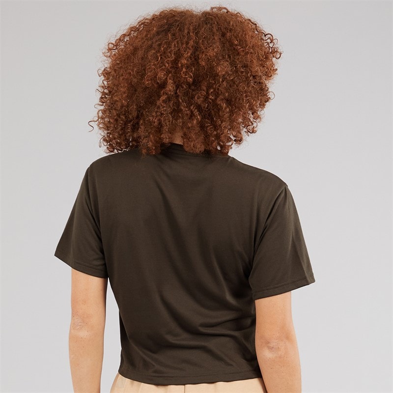 adidas Womens Train Essentials Big Logo Training T-Shirt Shadow Olive - Image 2
