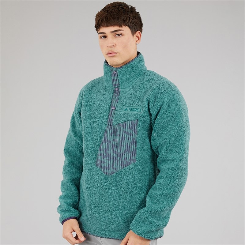 adidas Mens Terrex Xploric High Pile Fleece Preloved Teal - Image 3