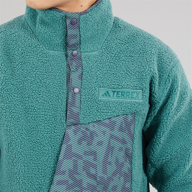 adidas Mens Terrex Xploric High Pile Fleece Preloved Teal - Image 5