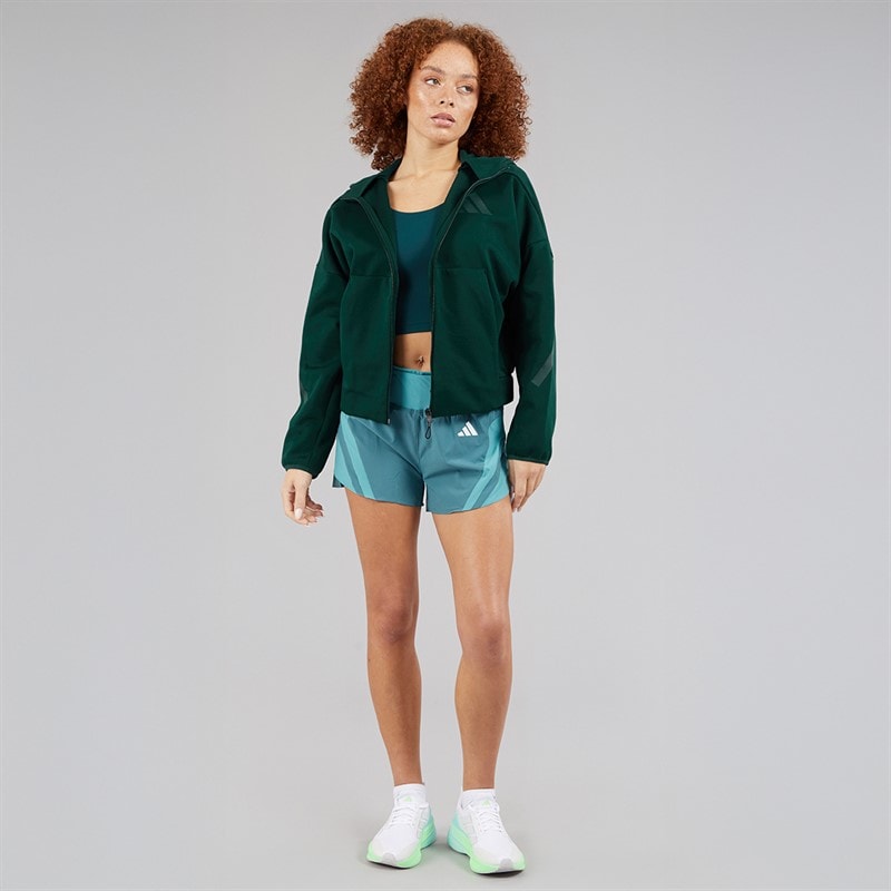 adidas Womens Z.N.E Full Zip Hoodie Aurora Ivy - Image 4
