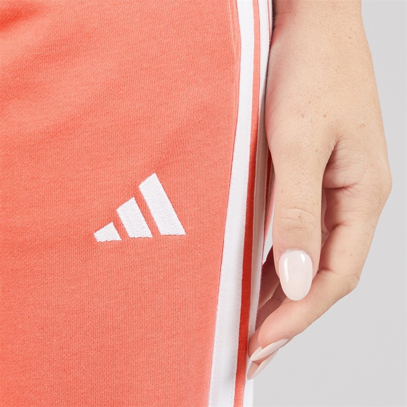 adidas Womens Essentials 3-Stripes French Terry Cuffed Joggers Semi Turbo/White - Image 5