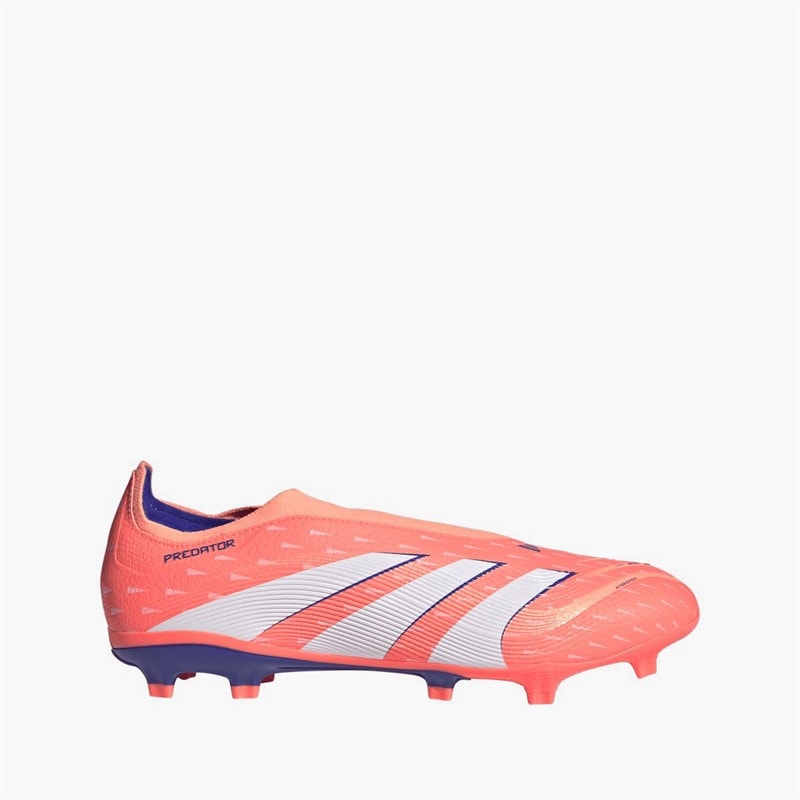 adidas Mens Predator League Laceless FG/MG Firm/Multi Ground Football Boots Signal Coral/Cloud White/Beam Orange