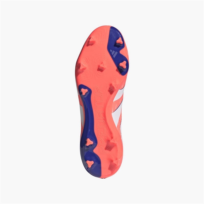 adidas Mens Predator League Laceless FG/MG Firm/Multi Ground Football Boots Signal Coral/Cloud White/Beam Orange - Image 2