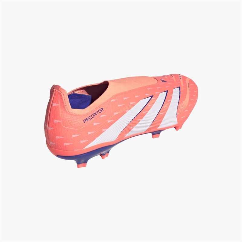 adidas Mens Predator League Laceless FG/MG Firm/Multi Ground Football Boots Signal Coral/Cloud White/Beam Orange - Image 3