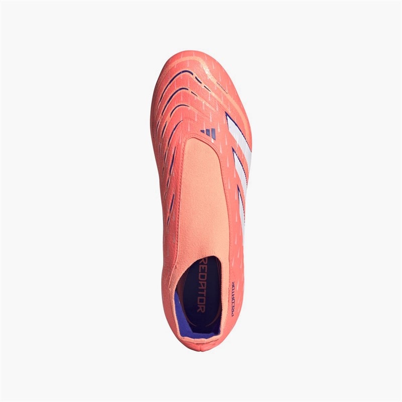 adidas Mens Predator League Laceless FG/MG Firm/Multi Ground Football Boots Signal Coral/Cloud White/Beam Orange - Image 4