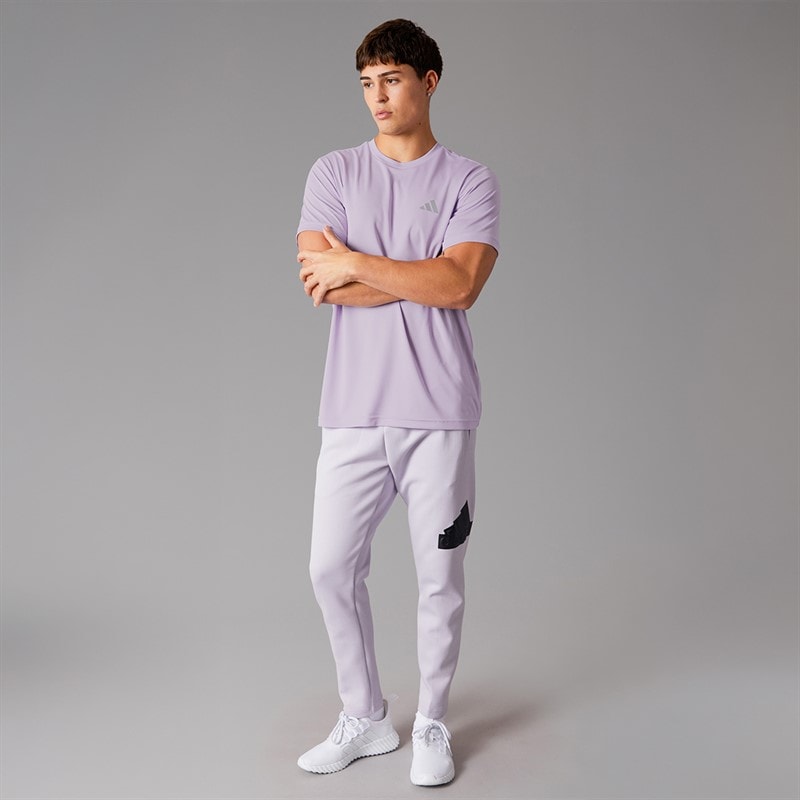 adidas Mens Tech Apparel Training T-Shirt Powder Plum - Image 4