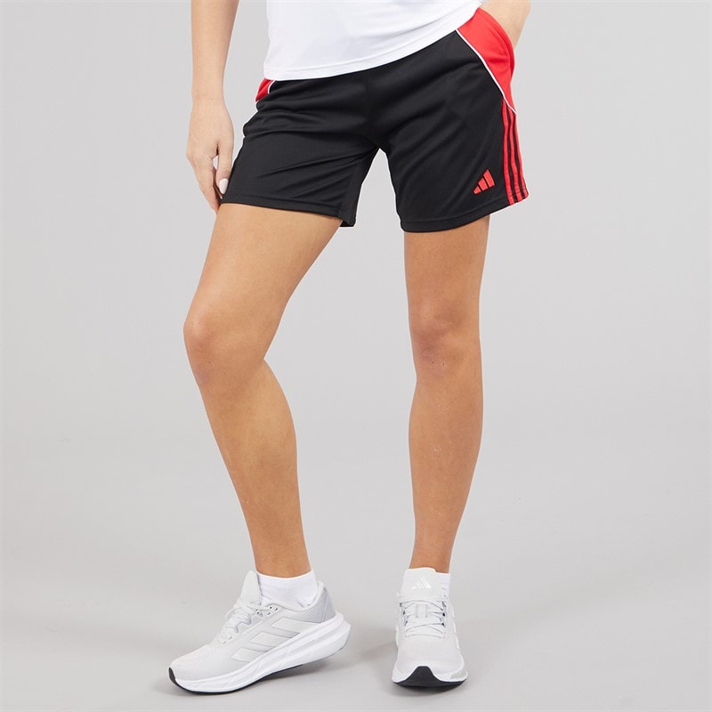 adidas Womens Tiro 24 Training Shorts Black/Pure Ruby - Image 1