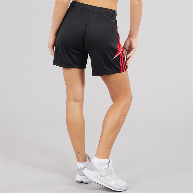 adidas Womens Tiro 24 Training Shorts Black/Pure Ruby - Image 2