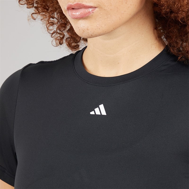 adidas Womens Designed For Training T-Shirt Black - Image 3
