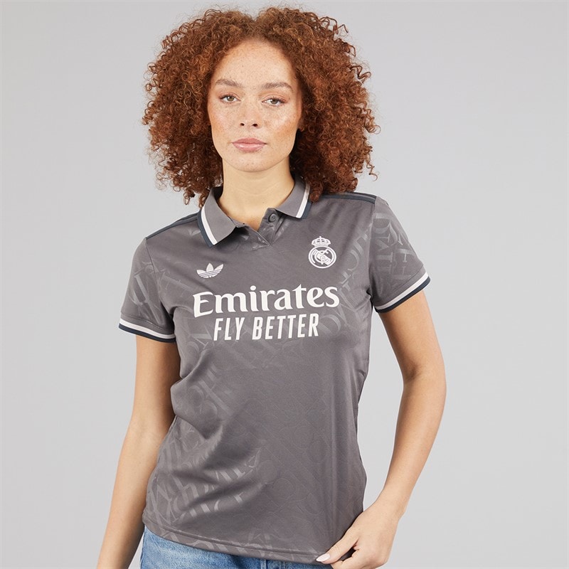 adidas Womens RMFC Real Madrid 24/25 Third Jersey Charcoal