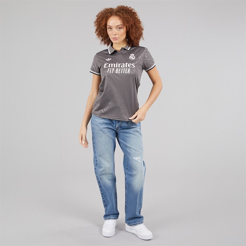 adidas Womens RMFC Real Madrid 24/25 Third Jersey Charcoal - Image 4