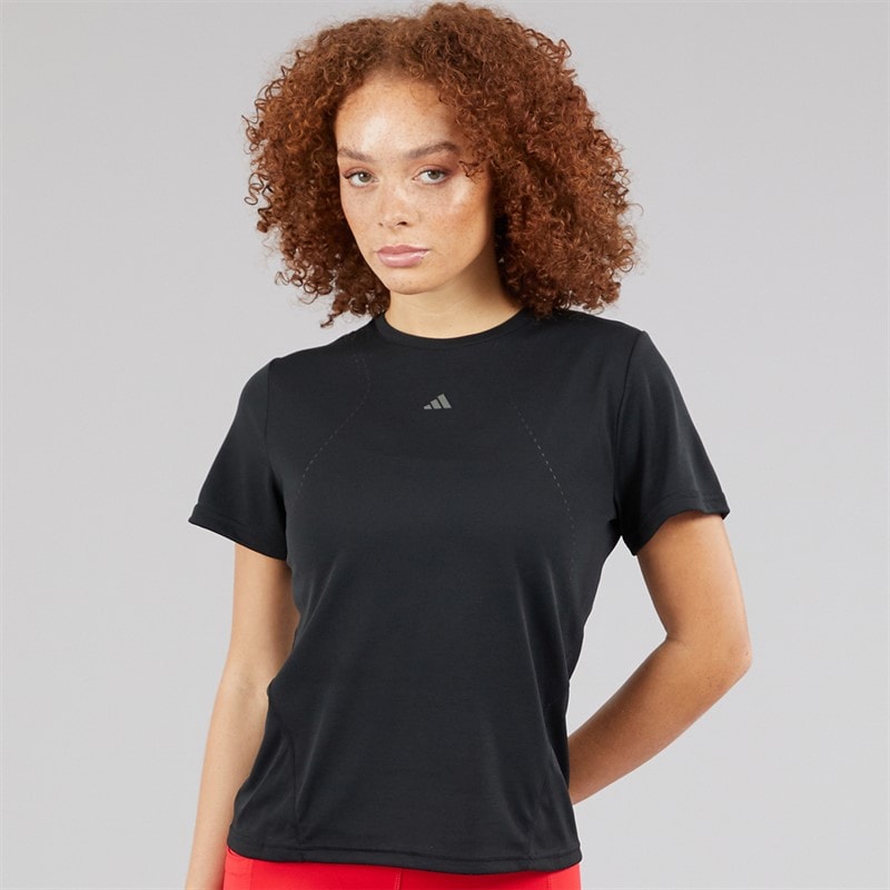 adidas Womens Designed For Training HEAT.RDY Hitt Training T-Shirt Black