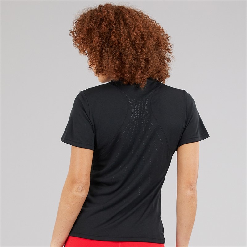 adidas Womens Designed For Training HEAT.RDY Hitt Training T-Shirt Black - Image 2