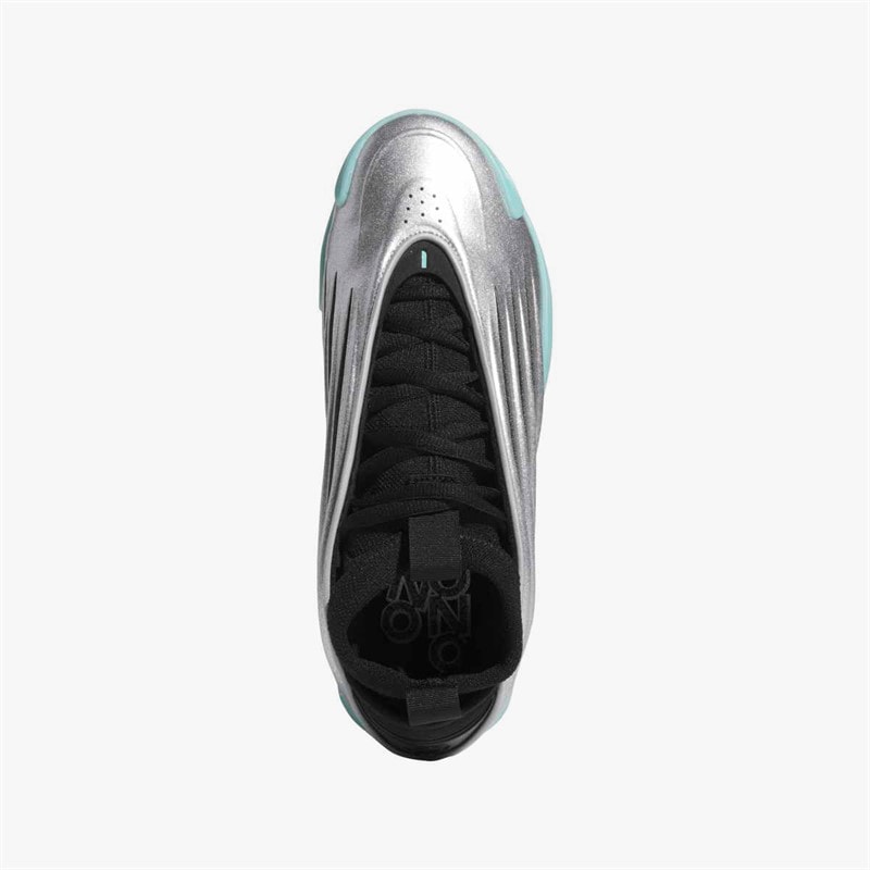 adidas Mens Harden Volume 9 'UNO' Basketball Shoes Silver/Core Black/Flash Aqua - Image 4