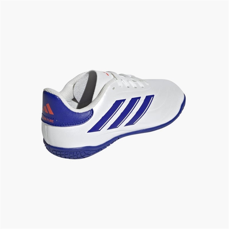 adidas Kids Copa Pure 2 Club In Indoor Football Boots Cloud White/Lucid Blue/Solar Red - Image 3