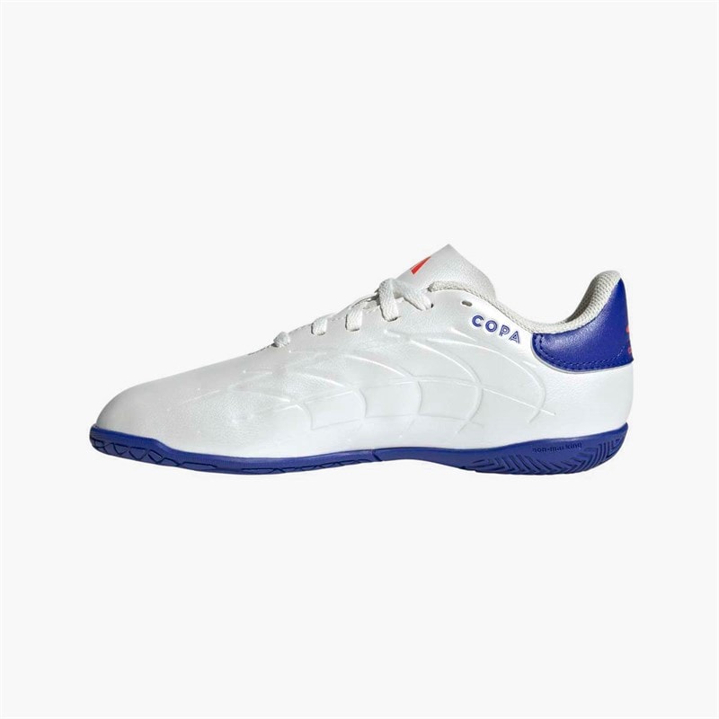 adidas Kids Copa Pure 2 Club In Indoor Football Boots Cloud White/Lucid Blue/Solar Red - Image 5