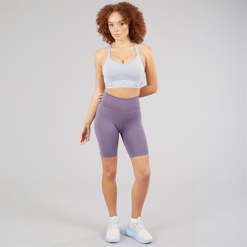 adidas Womens Fastimpact Luxe Run High Support Sports Bra Halo Silver - Image 4