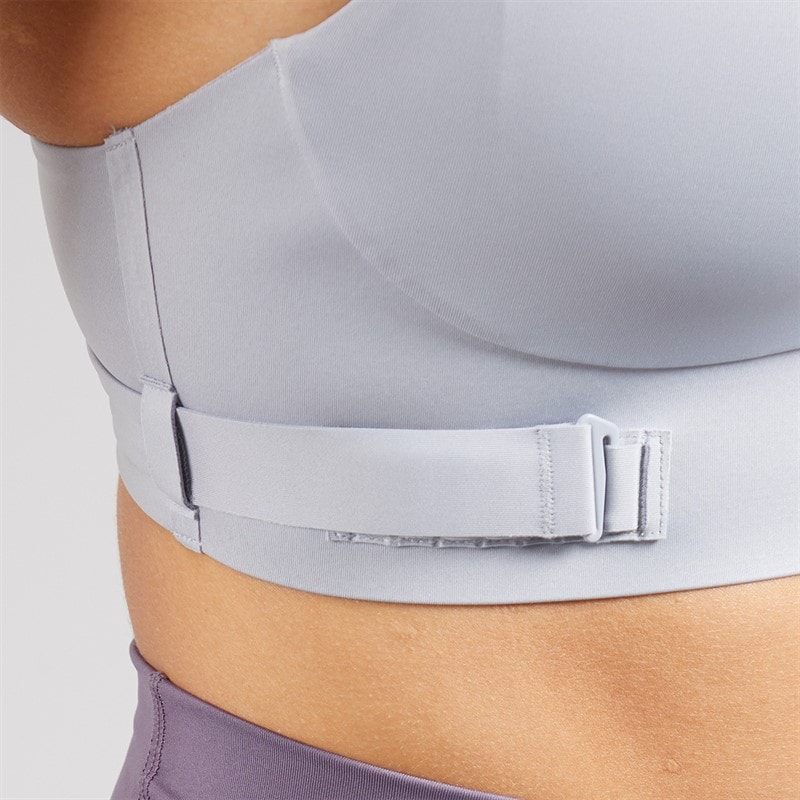 adidas Womens Fastimpact Luxe Run High Support Sports Bra Halo Silver - Image 5