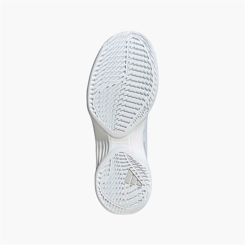 adidas Womens Avacourt 2 Tennis Shoes Cloud White/Silver Metallic/Grey - Image 2