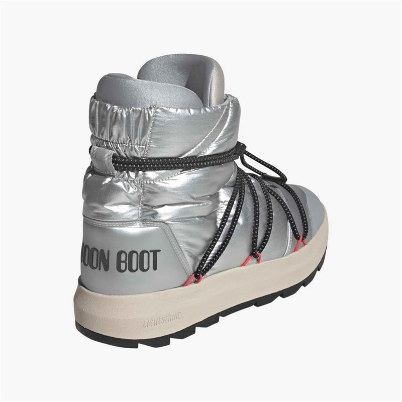 adidas Mens adidas X Moon Boot Ace Mid Boots Matte Silver/Core Black/Lucid Red - Image 3
