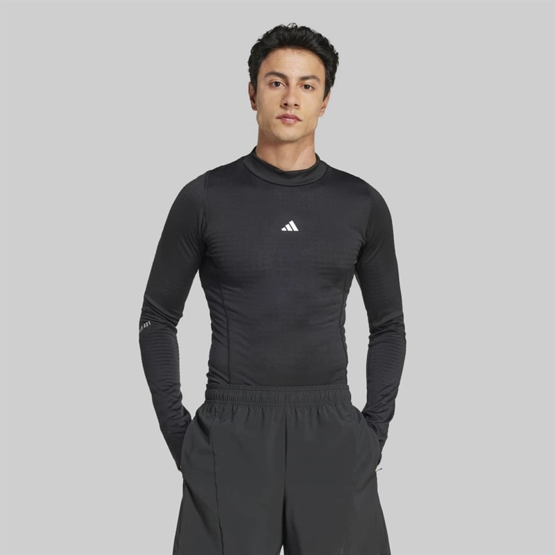 adidas Mens Techfit Cold.RDY Long Sleeve Baselayer Black - Image 2