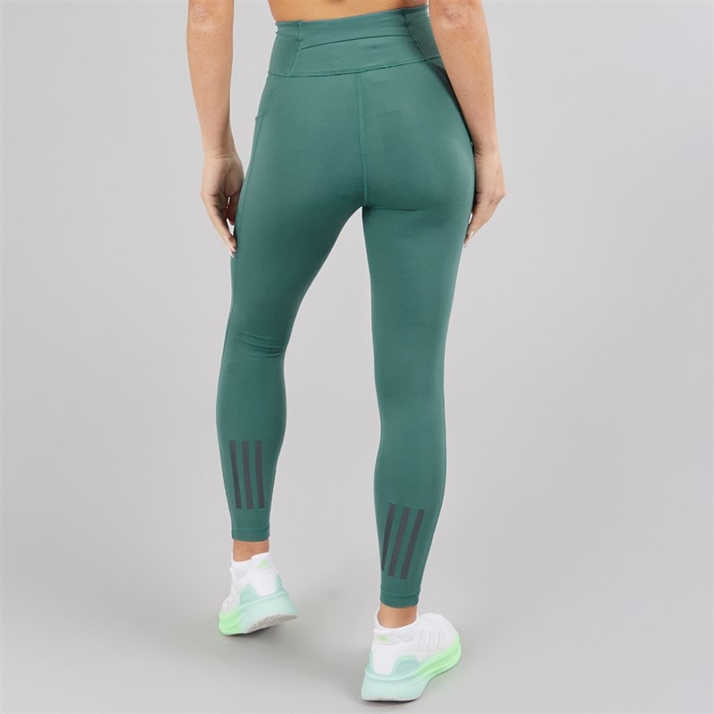 adidas Womens Own The Run 7/8 Running Leggings Preloved Teal - Image 2