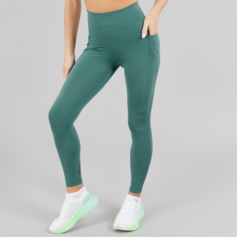 adidas Womens Own The Run 7/8 Running Leggings Preloved Teal - Image 3