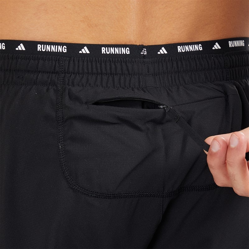 adidas Mens Runners Climacool Running Shorts Black - Image 5