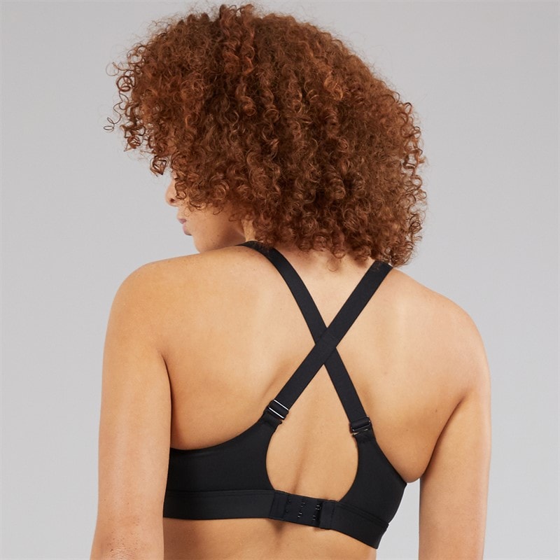 adidas Womens React Training High Support Sports Bra Black - Image 2