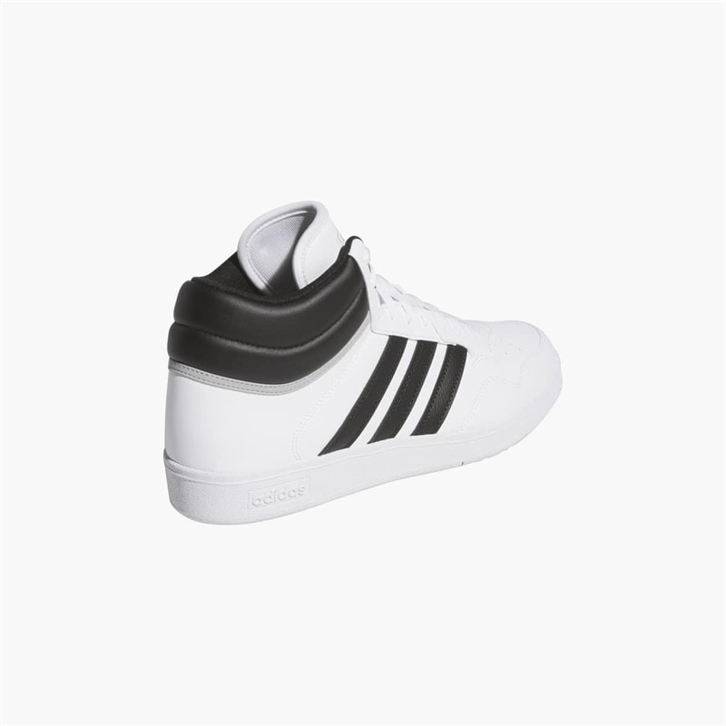 adidas Mens Hoops 4.0 Mid Trainers Cloud White/Core Black/Grey Two - Image 3