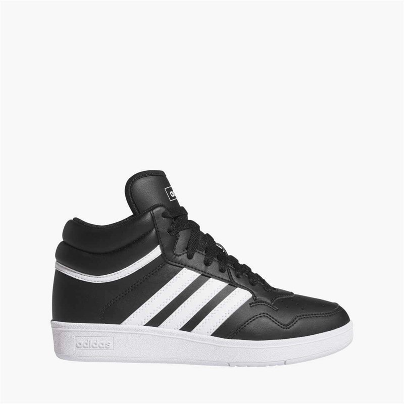 adidas Junior Hoops 4.0 Mid Trainers Core Black/Cloud White/Core Black - Image 1