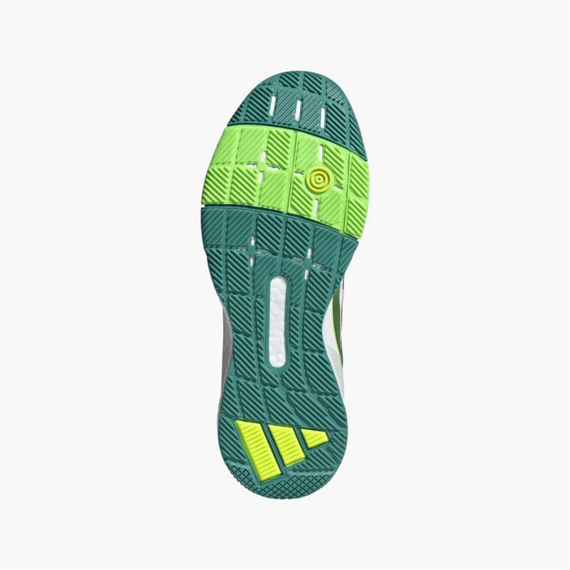 adidas Mens Crazyquick Boost Padel Shoes Cloud White/Core Black/Lime Burst - Image 2