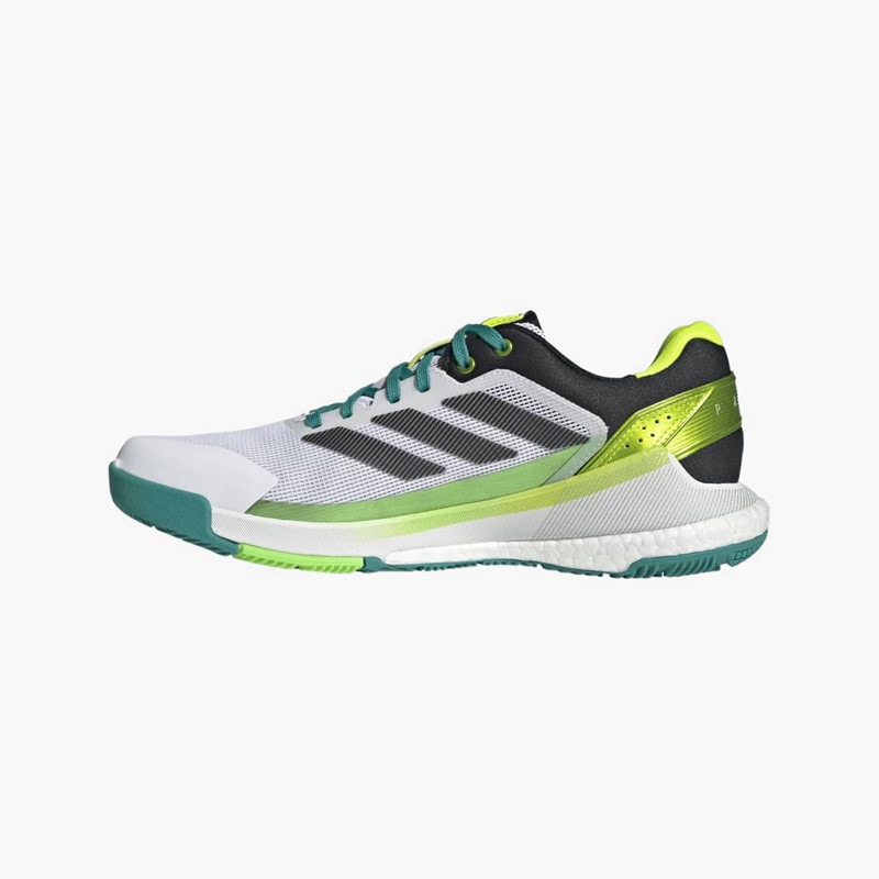 adidas Mens Crazyquick Boost Padel Shoes Cloud White/Core Black/Lime Burst - Image 5