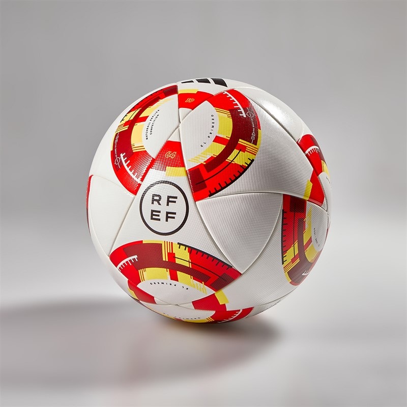adidas Mens RFEF Spain Amberes Competition Match Football (FIFA Quality Pro Certified) White/Black/Panton/Beam Yellow - Image 2