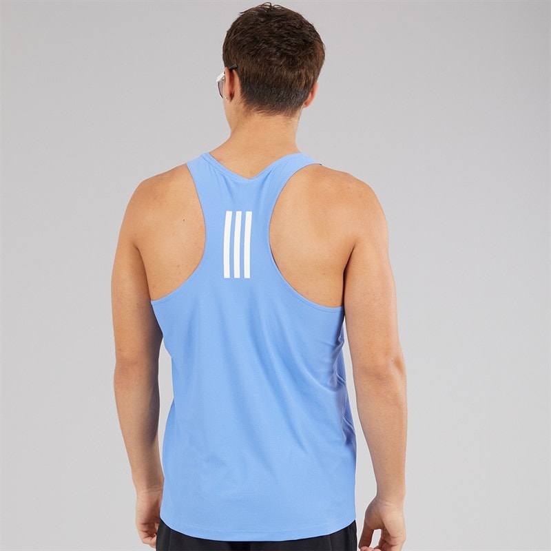 adidas Mens Own The Run Running Vest Blue Fusion - Image 2