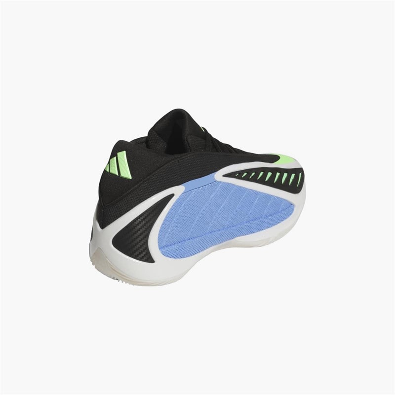 adidas Mens Anthony Edwards 2 'Blue Fusion' Basketball Shoes Blue Fusion/Zero Metalic/Lime Burst - Image 3