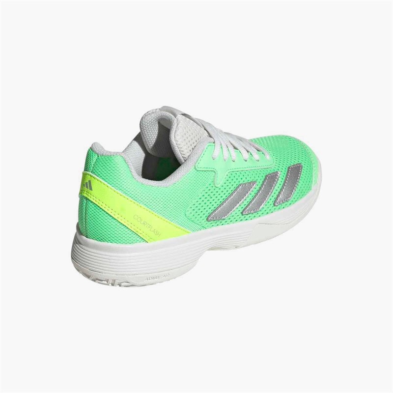 adidas Junior Courtflash All Court Tennis Shoes Pure Teal/Silver Metallic/Lucid Lemon - Image 3