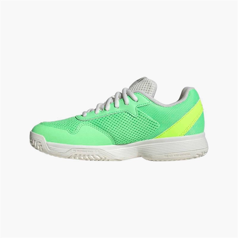 adidas Junior Courtflash All Court Tennis Shoes Pure Teal/Silver Metallic/Lucid Lemon - Image 5
