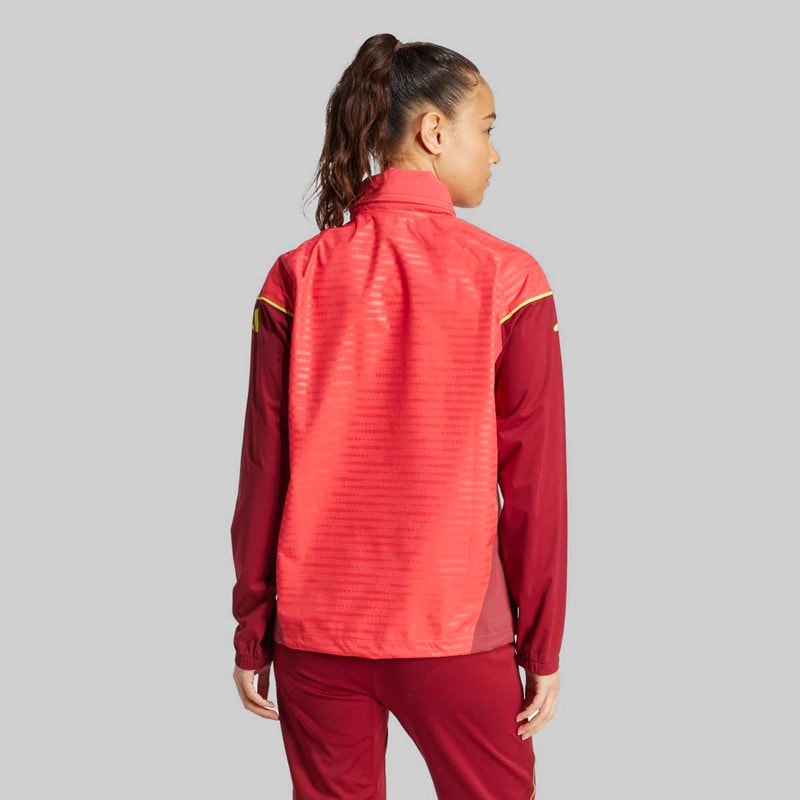adidas Womens DFB Germany Tiro 25 Pro Rain 1/4 Zip Track Top Core Pink - Image 3