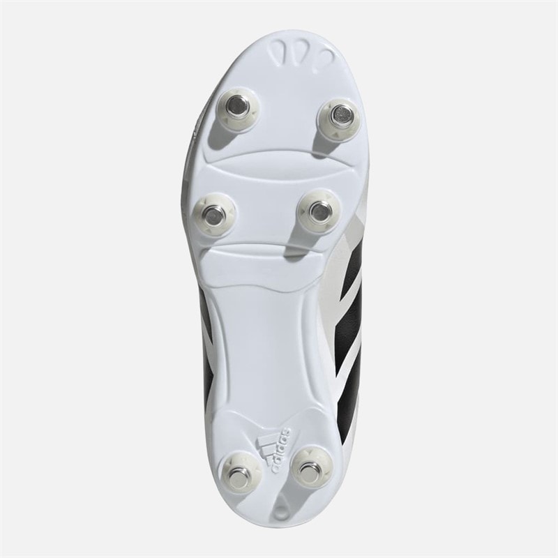adidas Kids Junior SG Soft Ground Rugby Boots Cloud White/Core Black/Silver Metallic - Image 2
