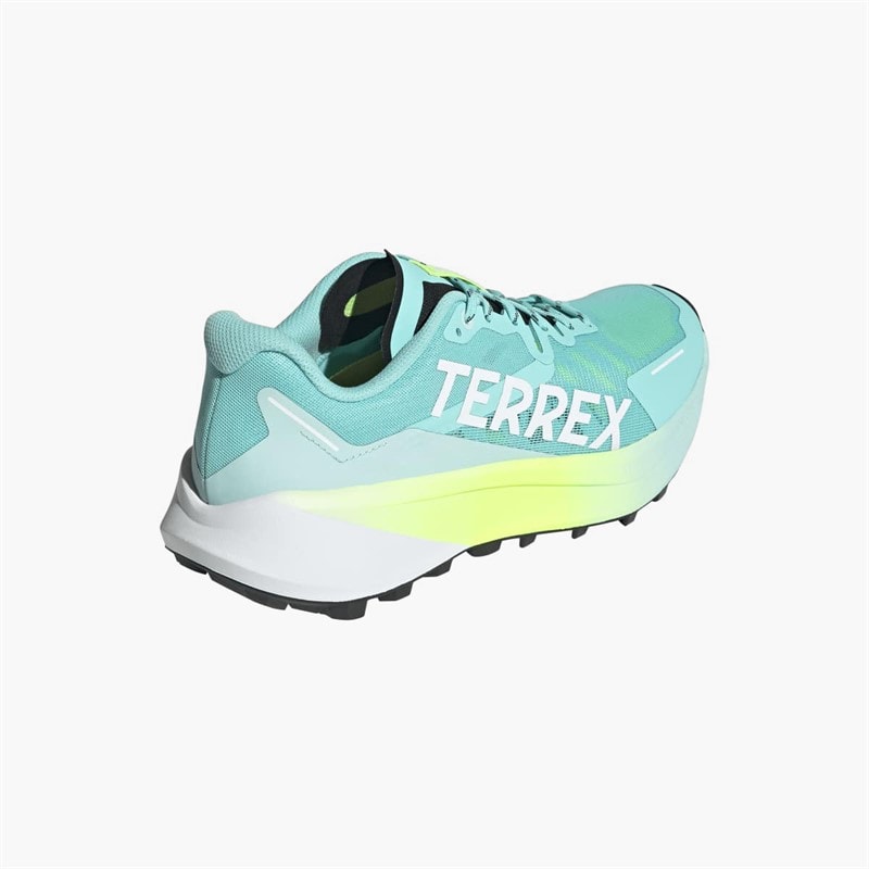 adidas Mens Terrex Agravic 3 Trail Running Shoes Semi Flash Aqua/Cloud White/Lucid Lemon - Image 3