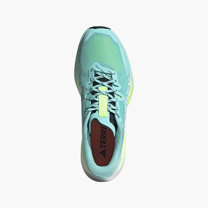 adidas Mens Terrex Agravic 3 Trail Running Shoes Semi Flash Aqua/Cloud White/Lucid Lemon - Image 4